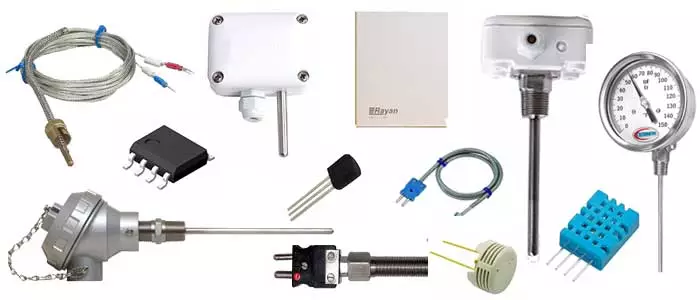 Types of temperature and humidity sensors