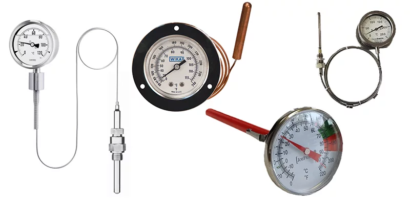 Actuated types of thermometers