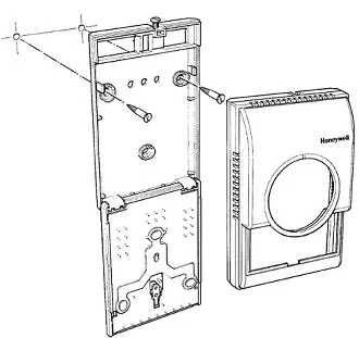 Honeywell Two-season three-cycle thermostat T6373 - schematics