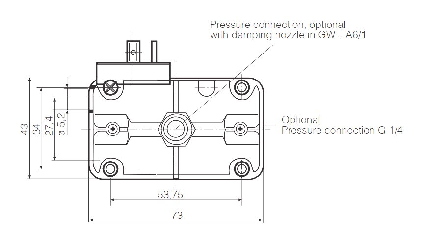components of dungs gass pressure switch GW A6
