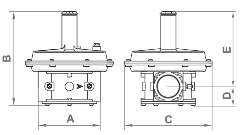 dimensions of gas gear balancer RG/2MC