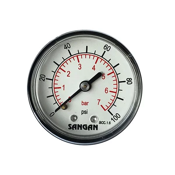 Sangan Sanat all brass manometer horizontal 6 cm plate model PG1/D