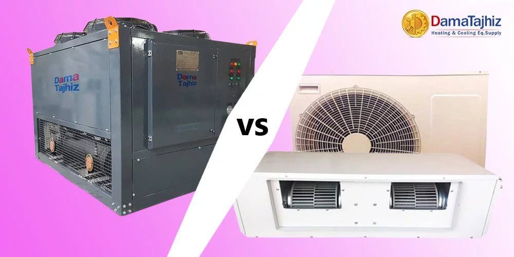 Comparison of ducted split with chiller