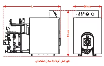 ابعاد پکیج زمینی شوفاژکار h-5