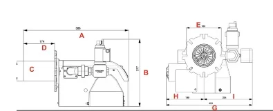 Chauffagekar Gas-fuel Boiler Burner CKI-G380