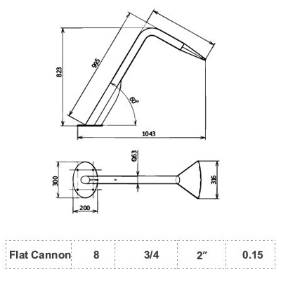 آبنمای فلکسینوکس مدل flat cannon