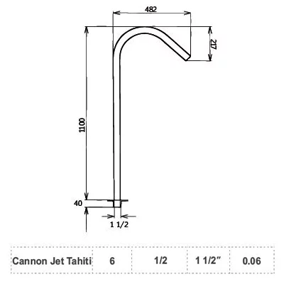 آبنمای فلکسینوکس مدل cannon jet tahiti