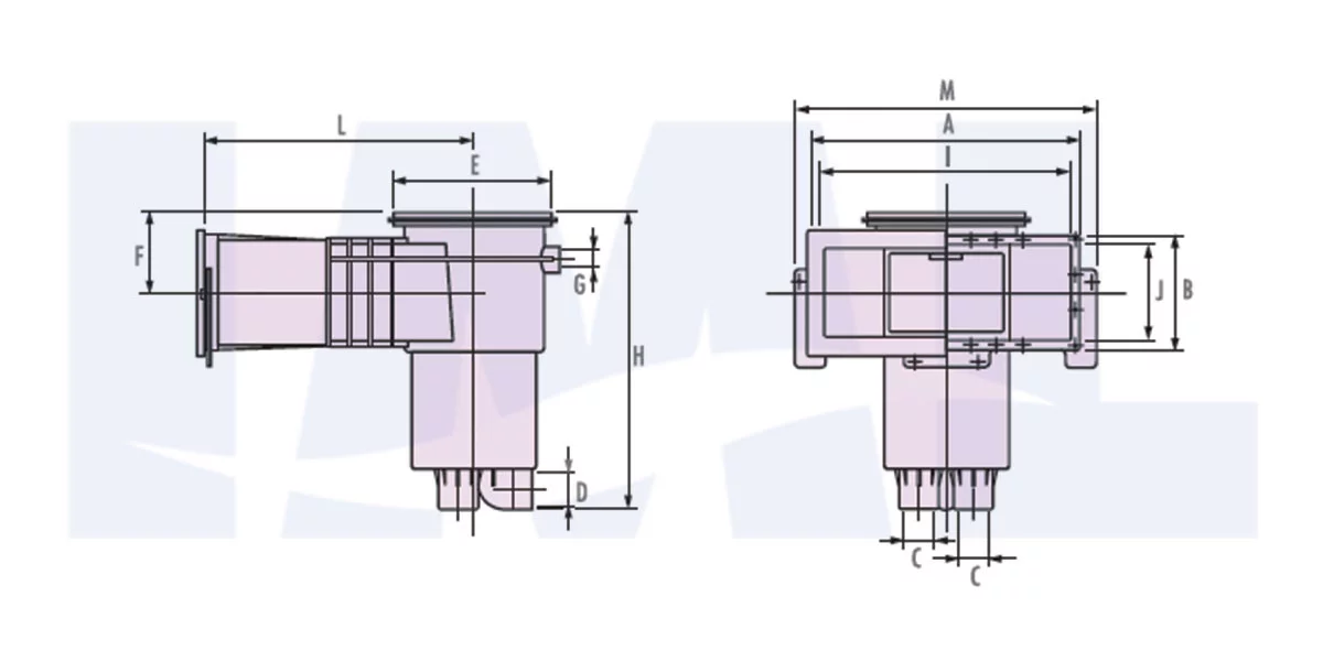 نقشه اسکیمر استخر IML مدل A-010