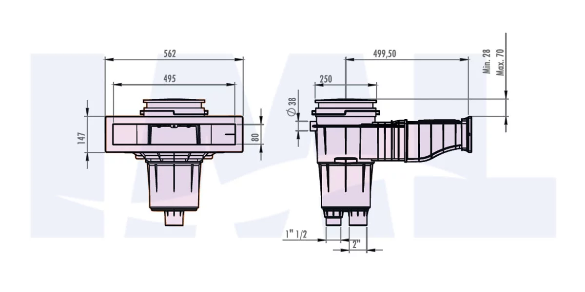 اسکیمر استخر مدل E-12NORM