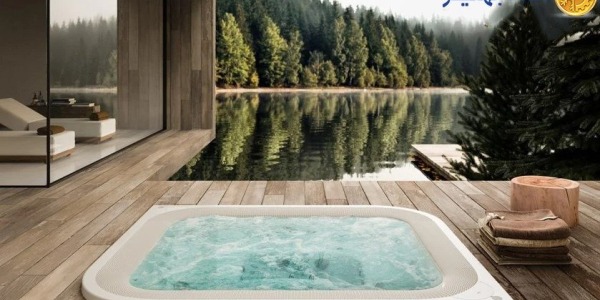 the apartment's built-in jacuzzi tub