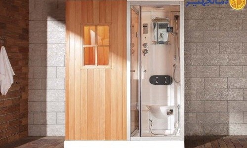 Sauna and a shower cabin